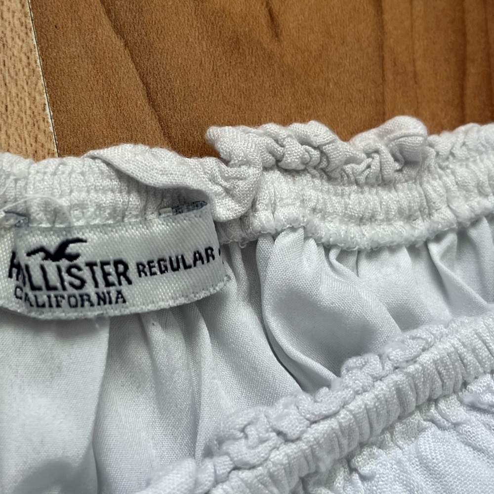 Hollister White Ruffled Elastic Waist romper dress - Picture 3 of 5